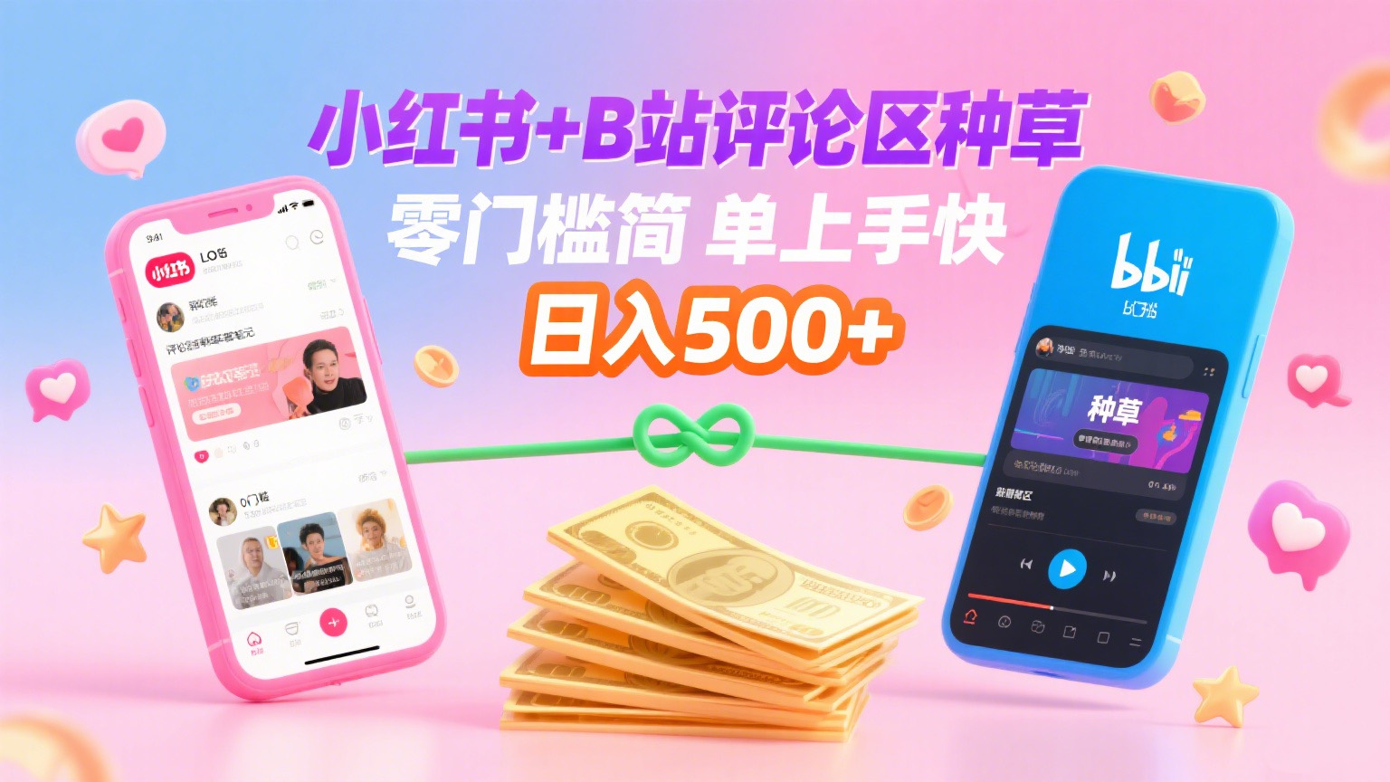 小红书+B站评论区种草，0门槛1分钟一单，只需复制粘贴，日入500+-晨鑫项目库