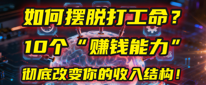 如何摆脱打工命？用10年总结10个“赚钱能力”，彻底改变你的收入结构！(2025必看)-晨鑫项目库