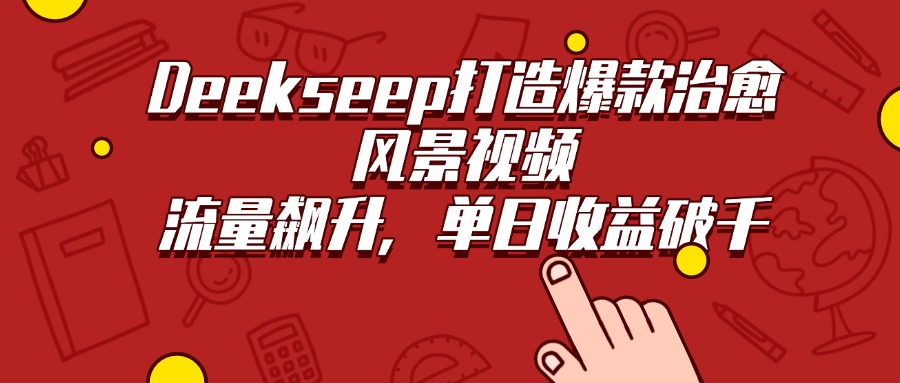 Deekseep打造爆款治愈风景视频，流量飙升，单日收益破千-晨鑫项目库