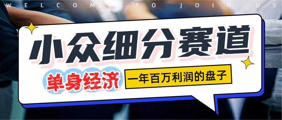 单身经济赛道，一天1000+-晨鑫项目库