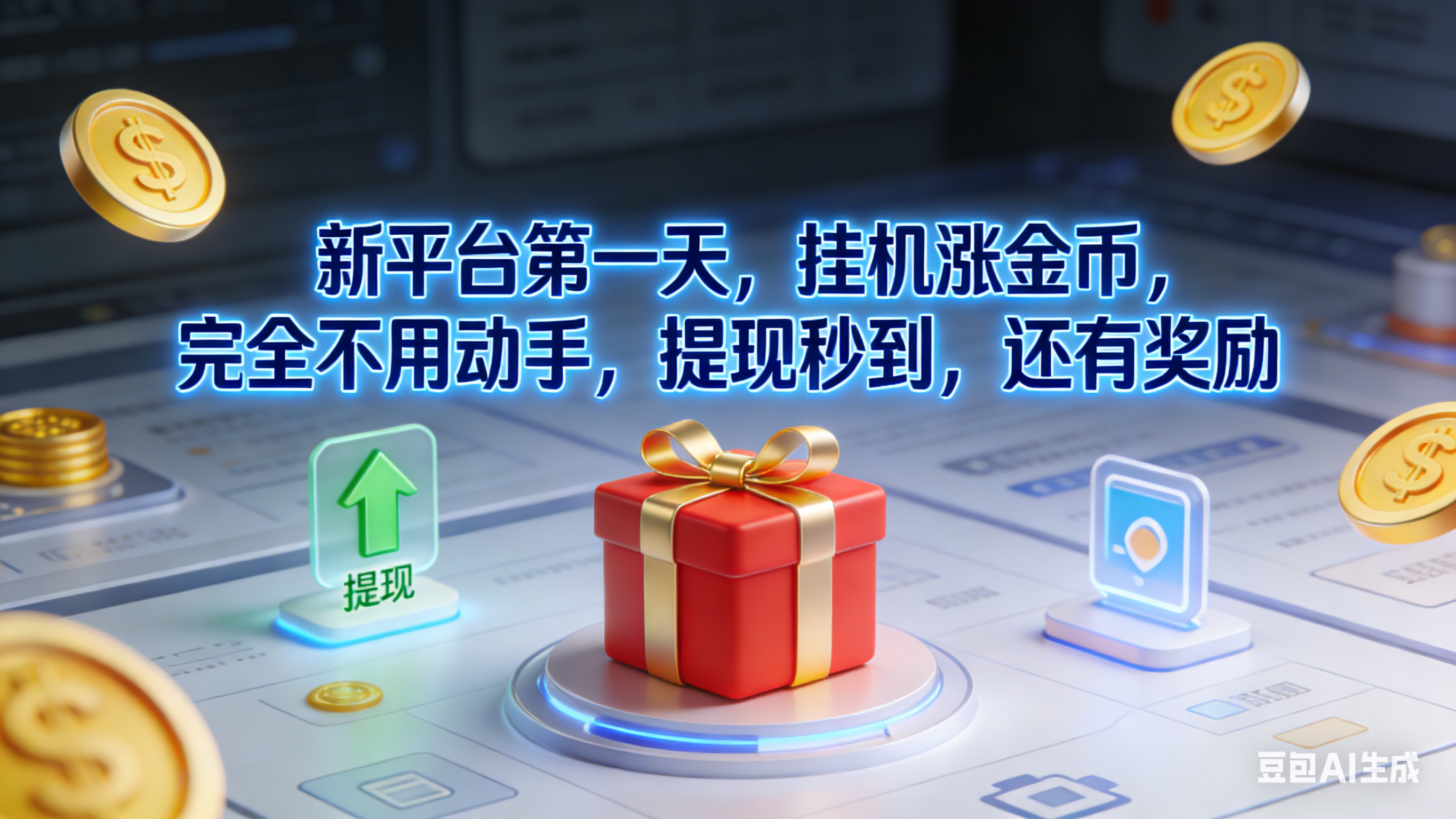 新平台第一天，挂机涨金币，完全不用动手，提现秒到，还有奖励-晨鑫项目库