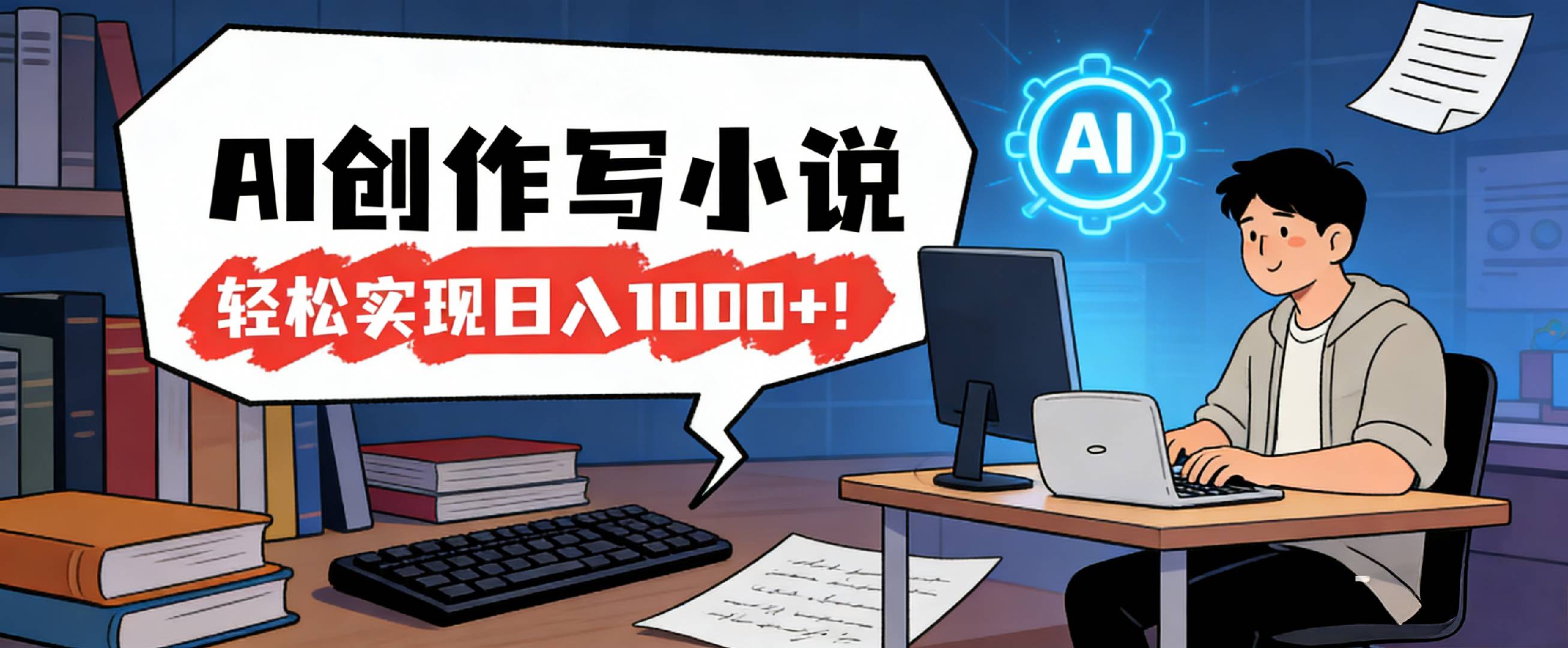 26年最新风口项目，AI工具创作写小说，轻松实现日入1000+-晨鑫项目库